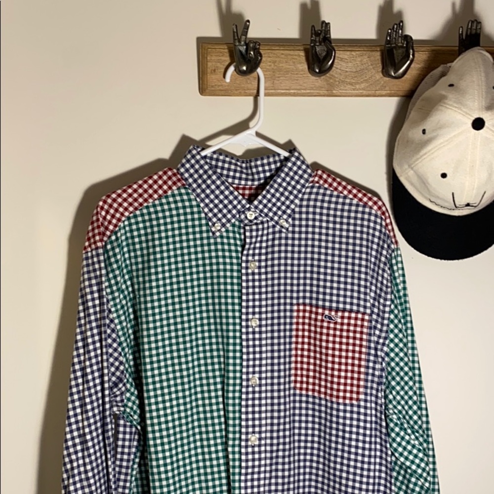 Colorful Gingham Vineyard Vines Dress Shirt
